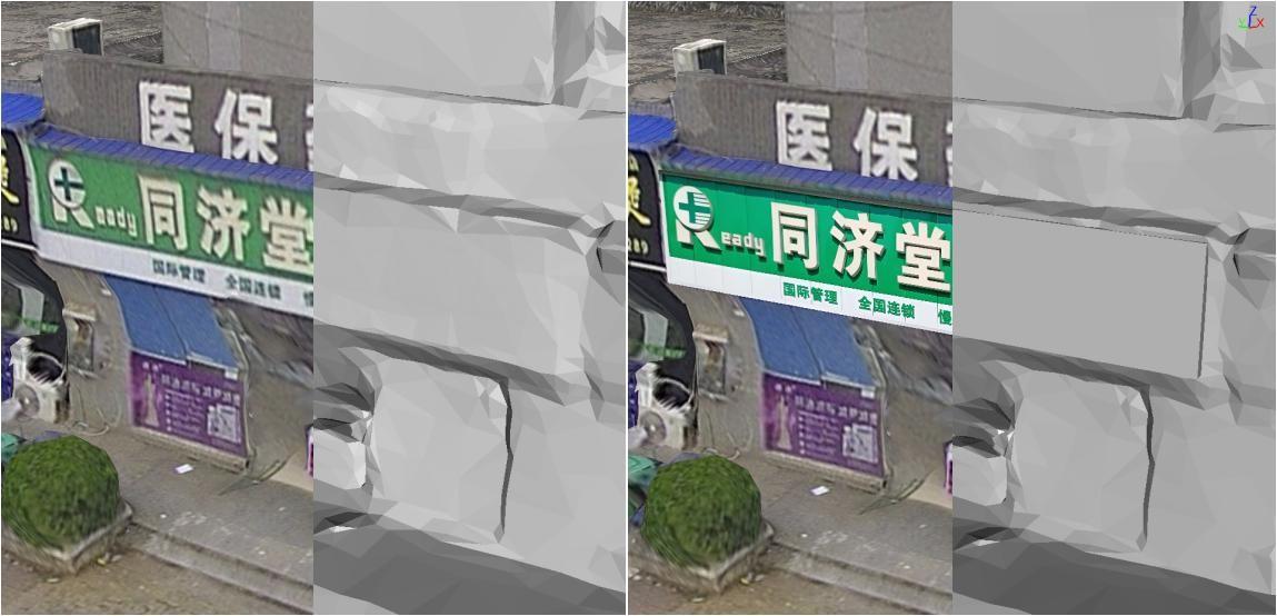 图5-131 立面修整中使用定拍修复纹理效果